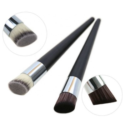 Ready to ship OEM logo makeup tool soft synthetic hair flat top Kabuki Foundation Makeup Brush